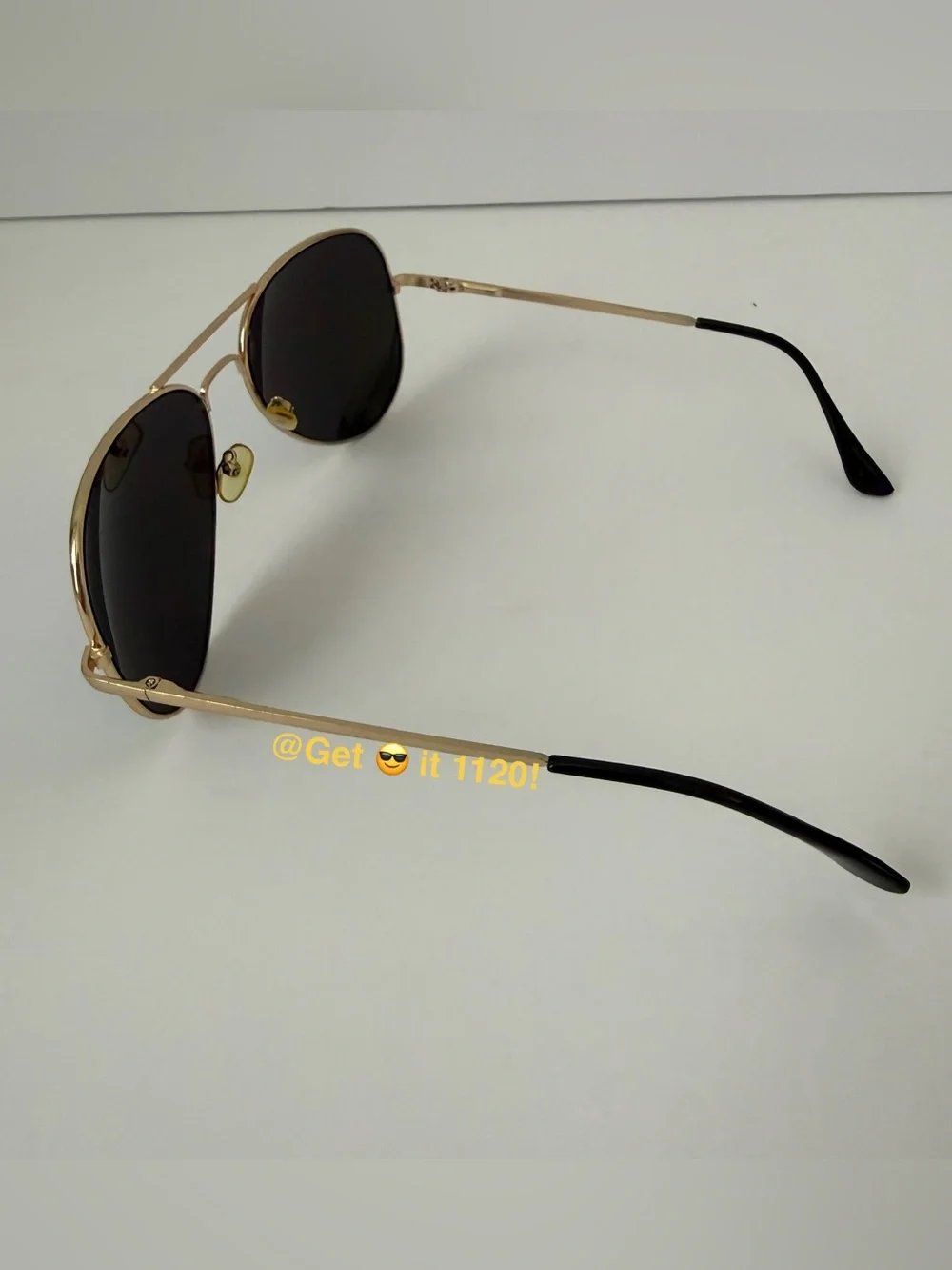 Ron Jon Tinted Aviator Sunglasses Purple Gold Lenses